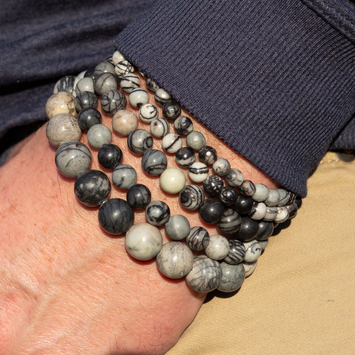 Men's Spiderweb Jasper Bracelets