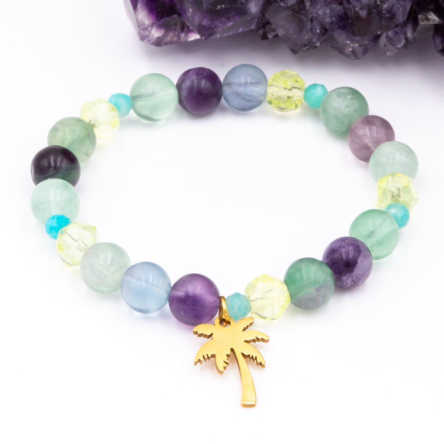 Fluorite Palm Tree Bracelet