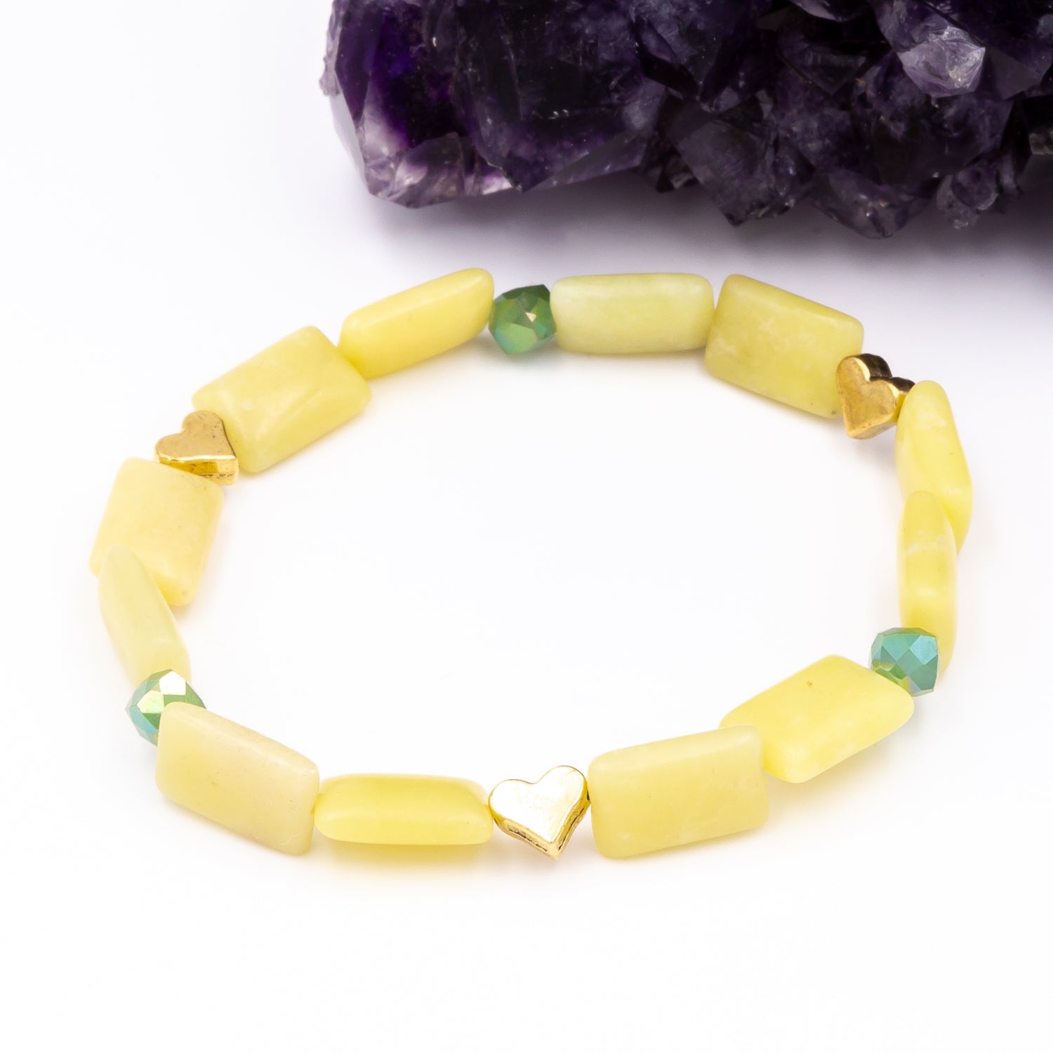 Olive Jade Love Bracelet