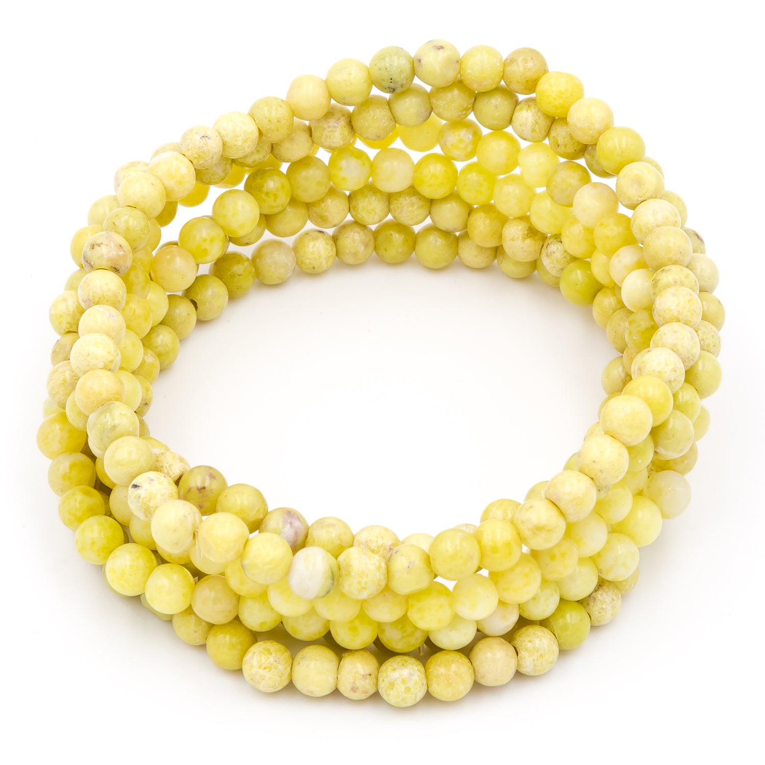 Peridot Jasper Gemstone Bracelets by Purple Girl Designs. Handmade in Charlotte, North Carolina.