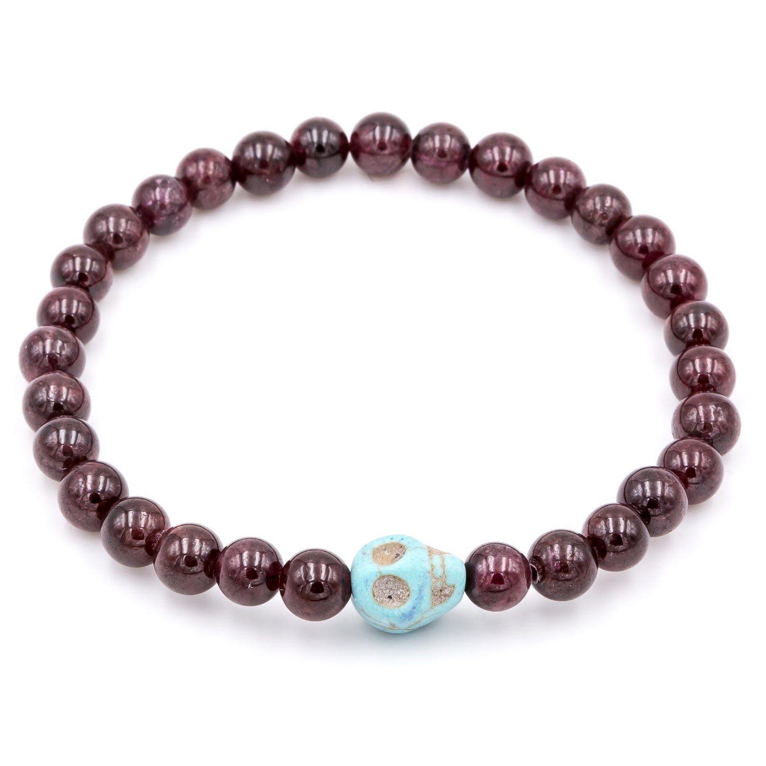 Garnet Gemstone Bracelet by Purple Girl Designs. Handmade in Charlotte, North Carolina.