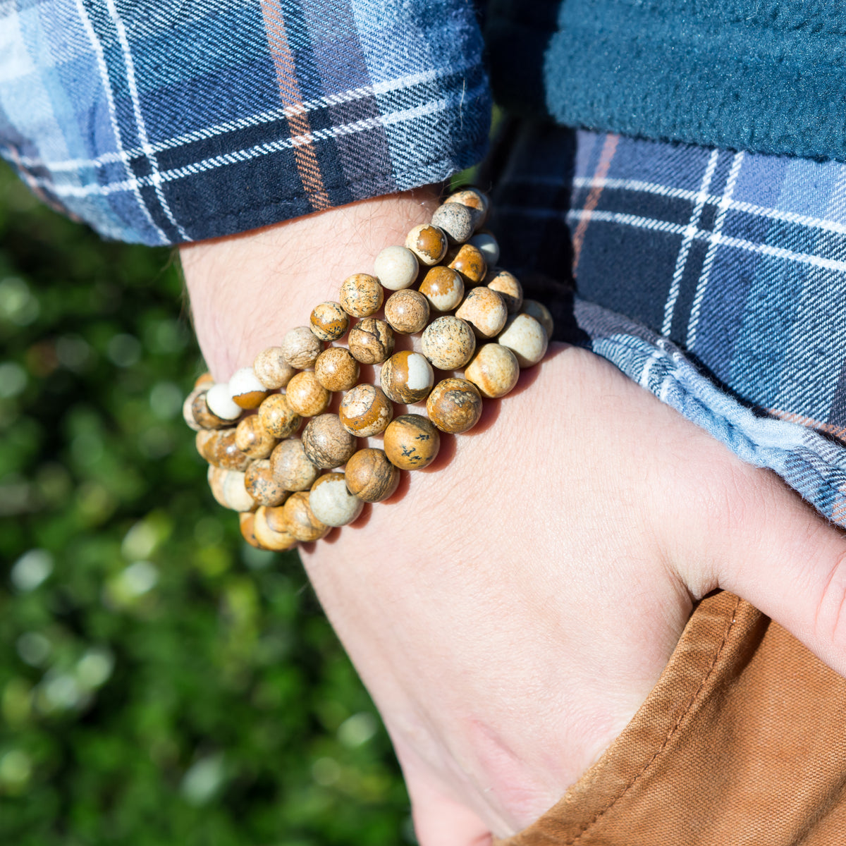 Men's Picture Jasper Bracelets