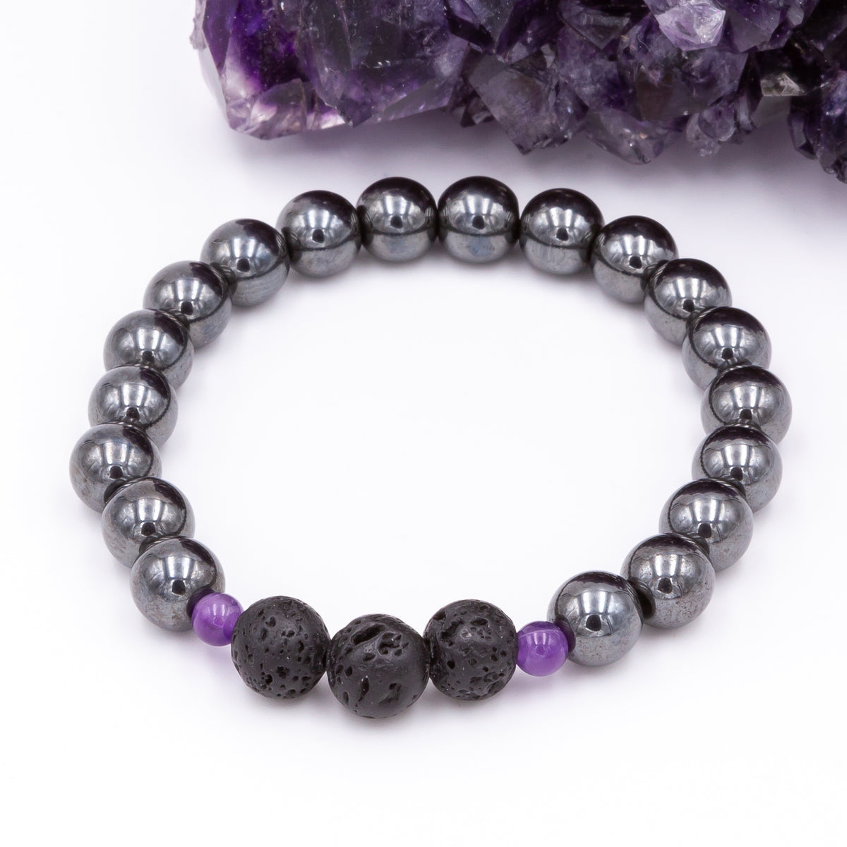 Hematite Lava Bracelet