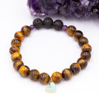 Tiger Eye Lava Love Bracelet