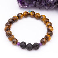 Tiger Eye Lava Love Bracelet