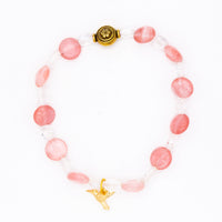 Cherry Quartz Hummingbird Bracelet