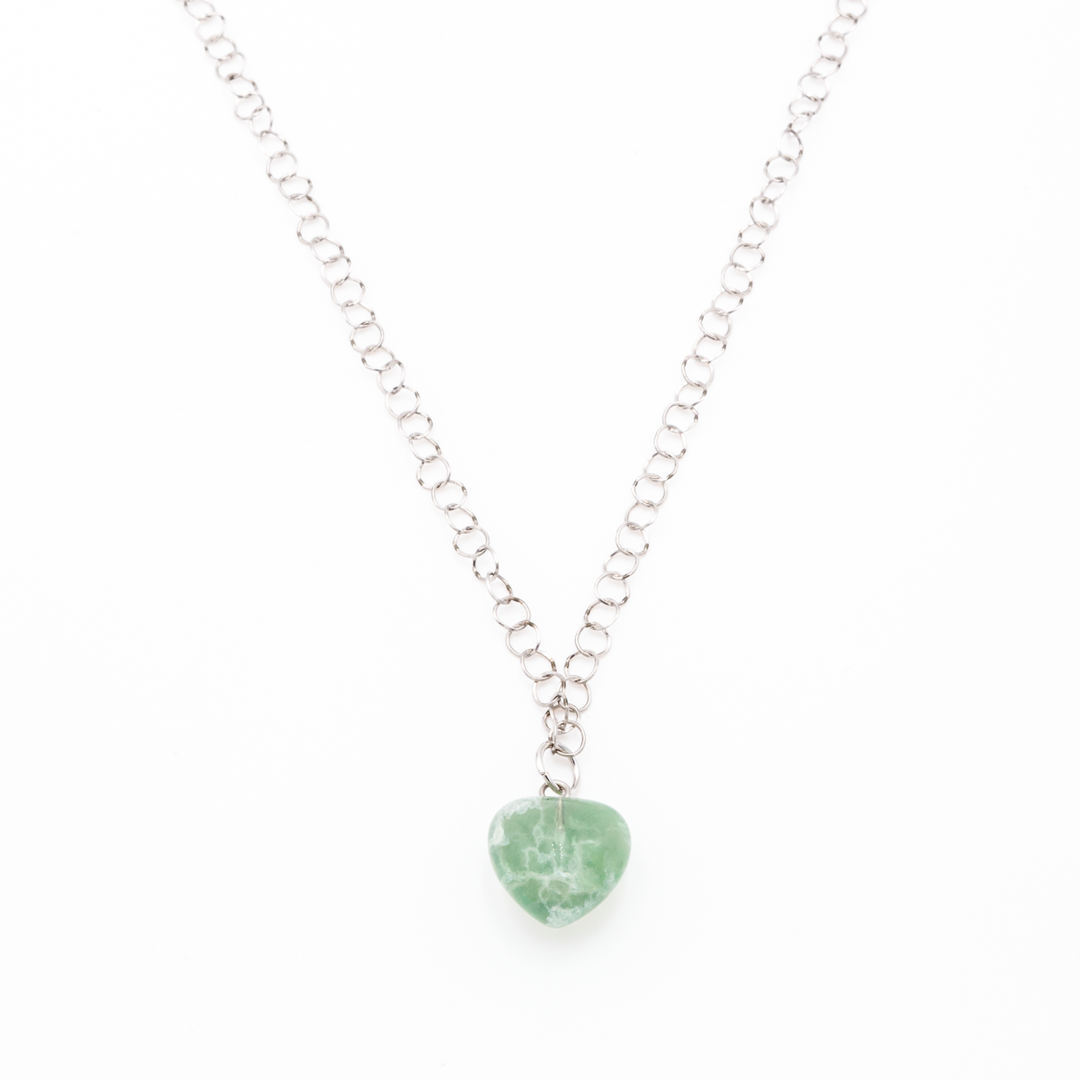 Fluorite - Heart Chain Necklace