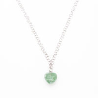 Fluorite - Heart Chain Necklace