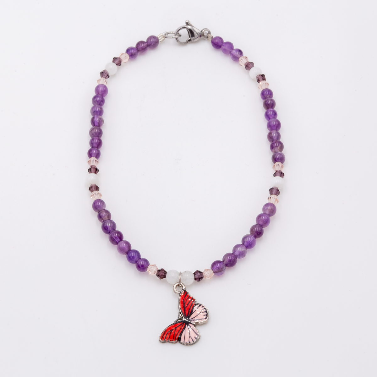 Amethyst - Moonstone Anklet