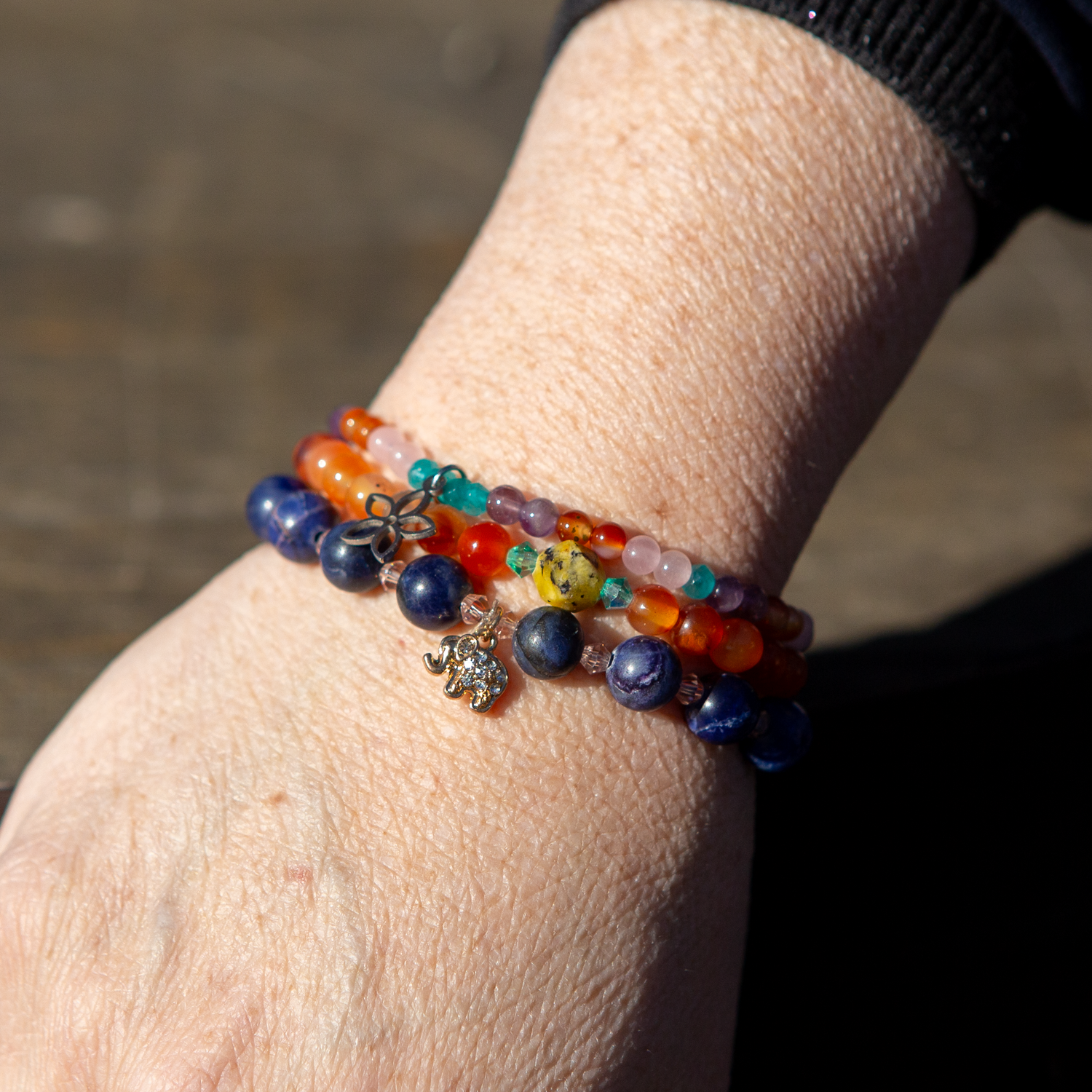 Sodalite - Sunstone Bracelet