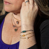 Citrine - Barrel Chain Bracelet