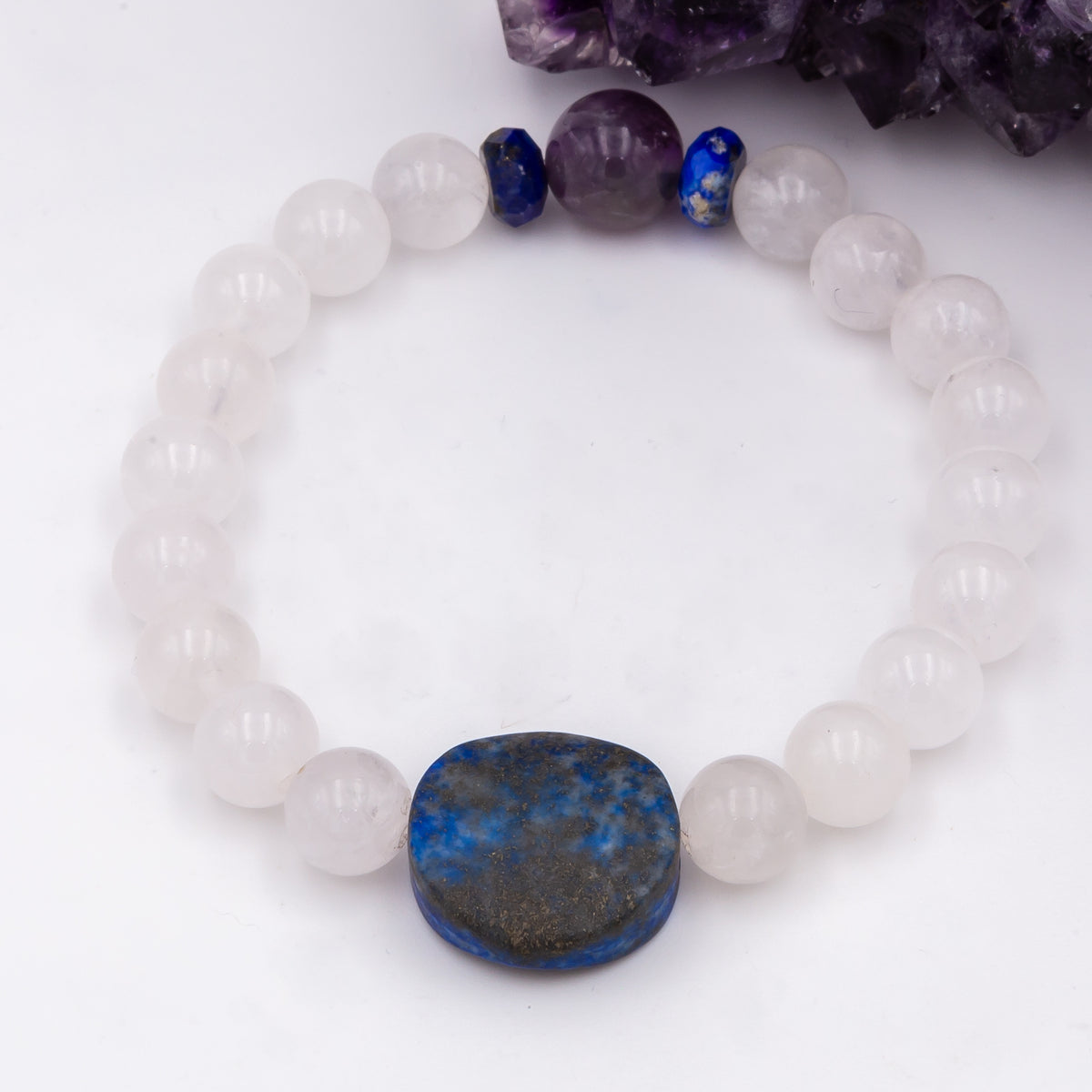 Rose Quartz with Lapis Lazuli Bracelet
