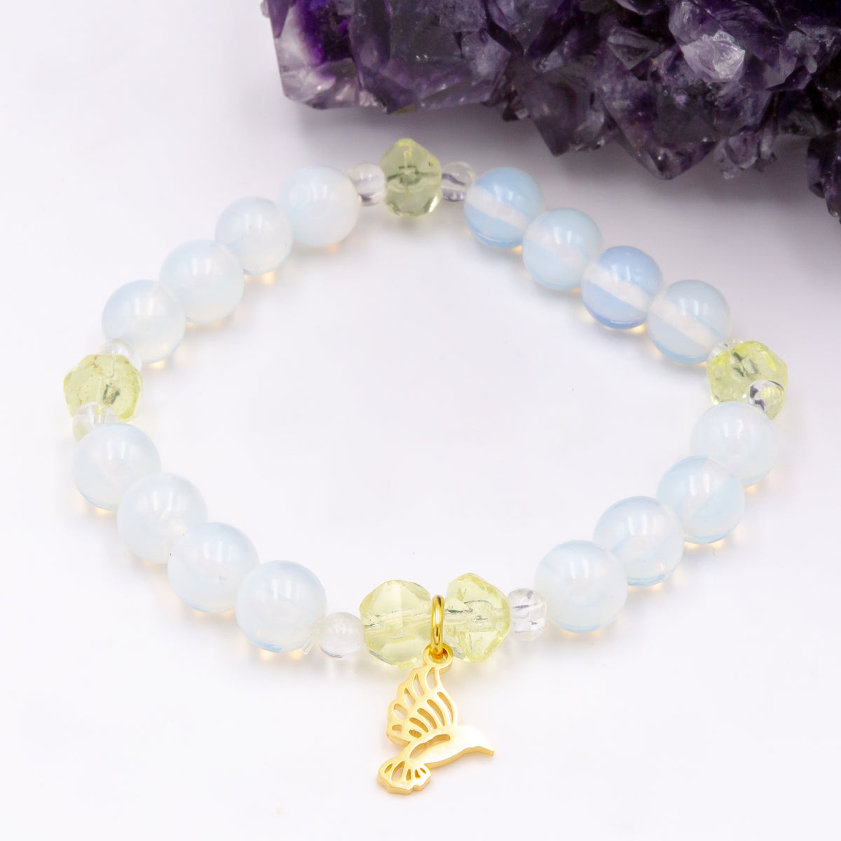 Opalite Hummingbird Bracelet