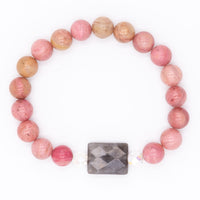 Rhodochrosite Labradorite Bracelet