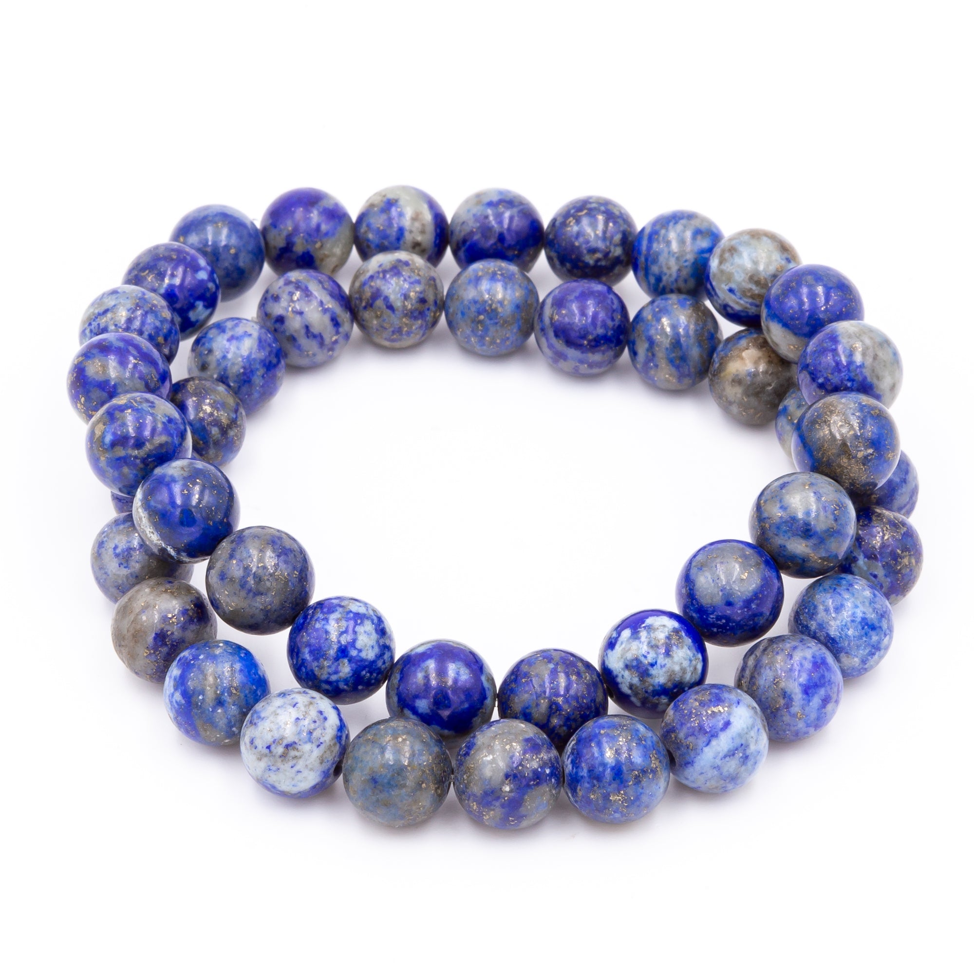 Compassion - Sixth Chakra, Genuine Lapis Lazuli Gemstone Mala Bracelet