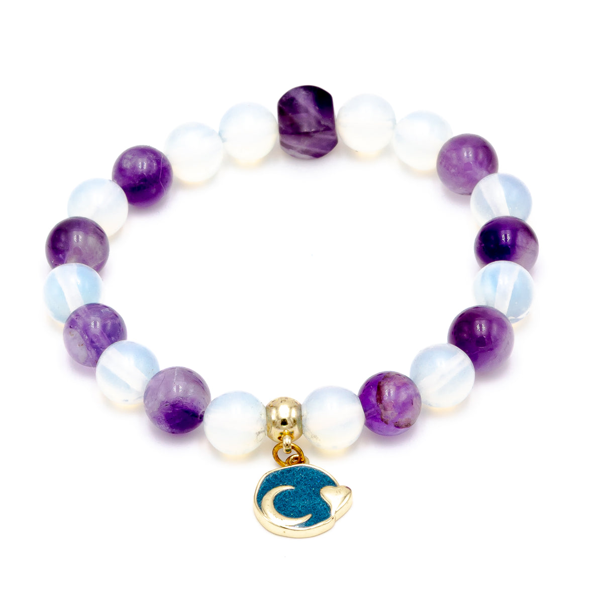 Amethyst and Opalite Bracelet