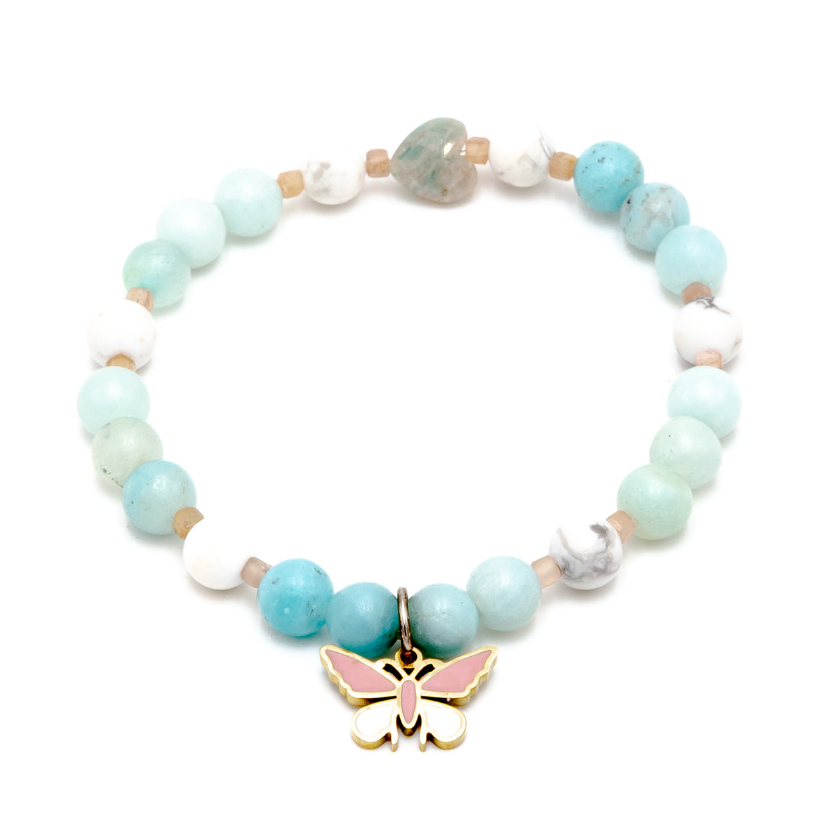 Amazonite and Howlite Bracelet