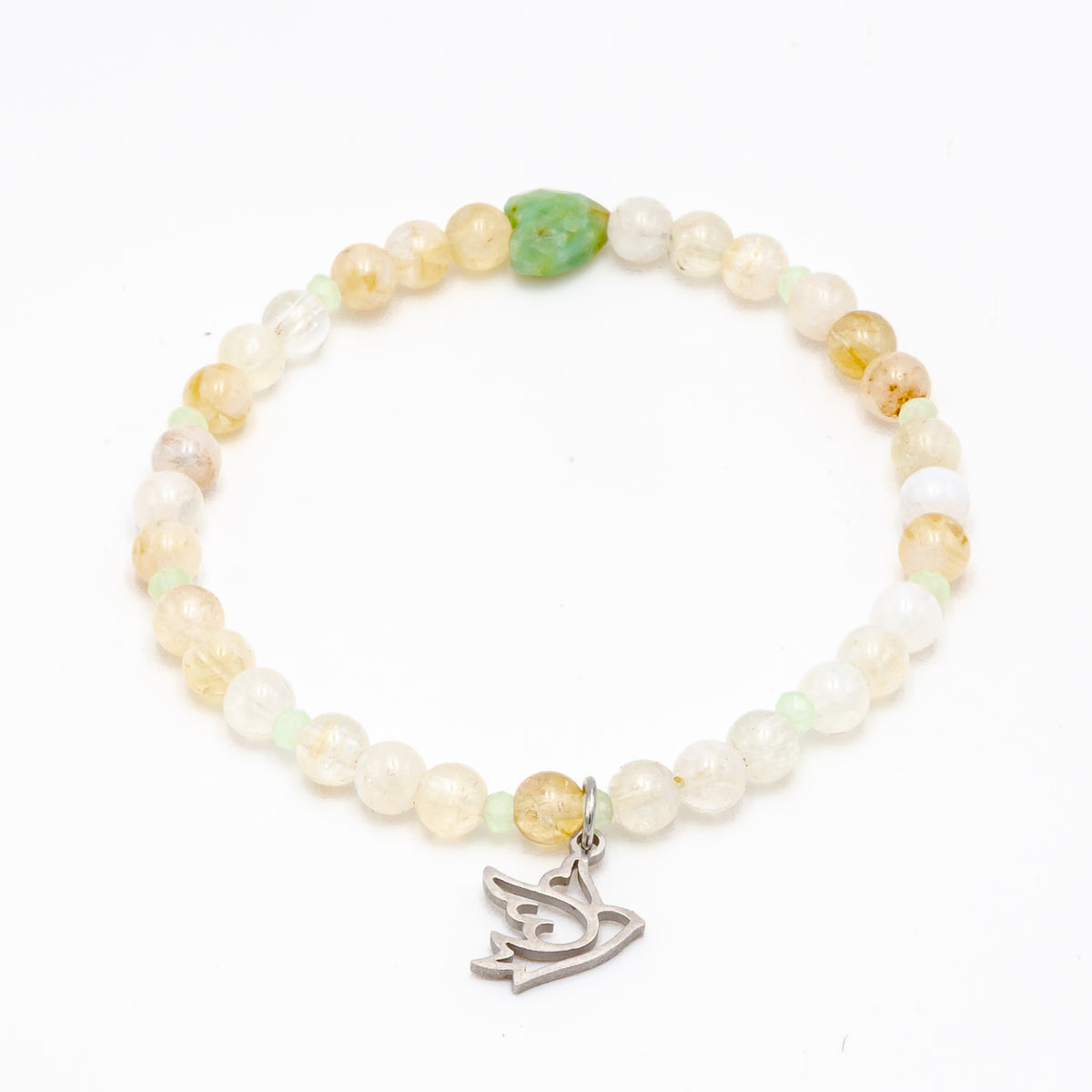 Citrine and Opal Heart Bracelet