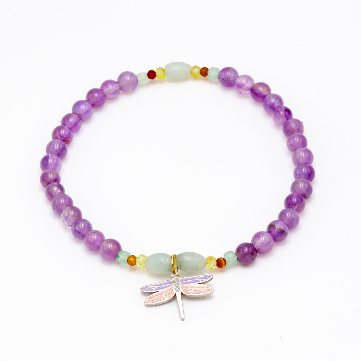 Amethyst Dragonfly Bracelet