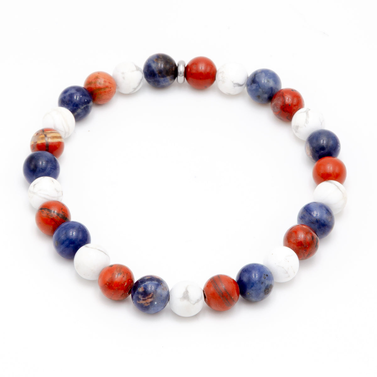 Men's Red, White, Blue Patriotic Bracelet