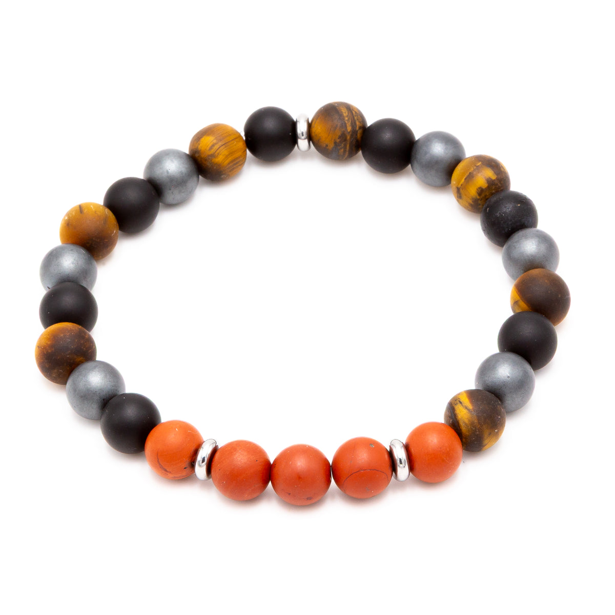 Men's Fall Matte Red Jasper Bracelet