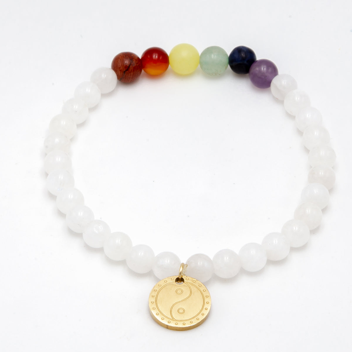 Moonstone Chakra Yin Yang Bracelet