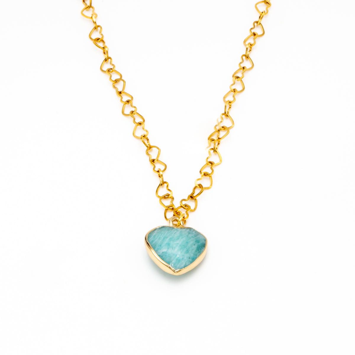 Amazonite Heart Necklace