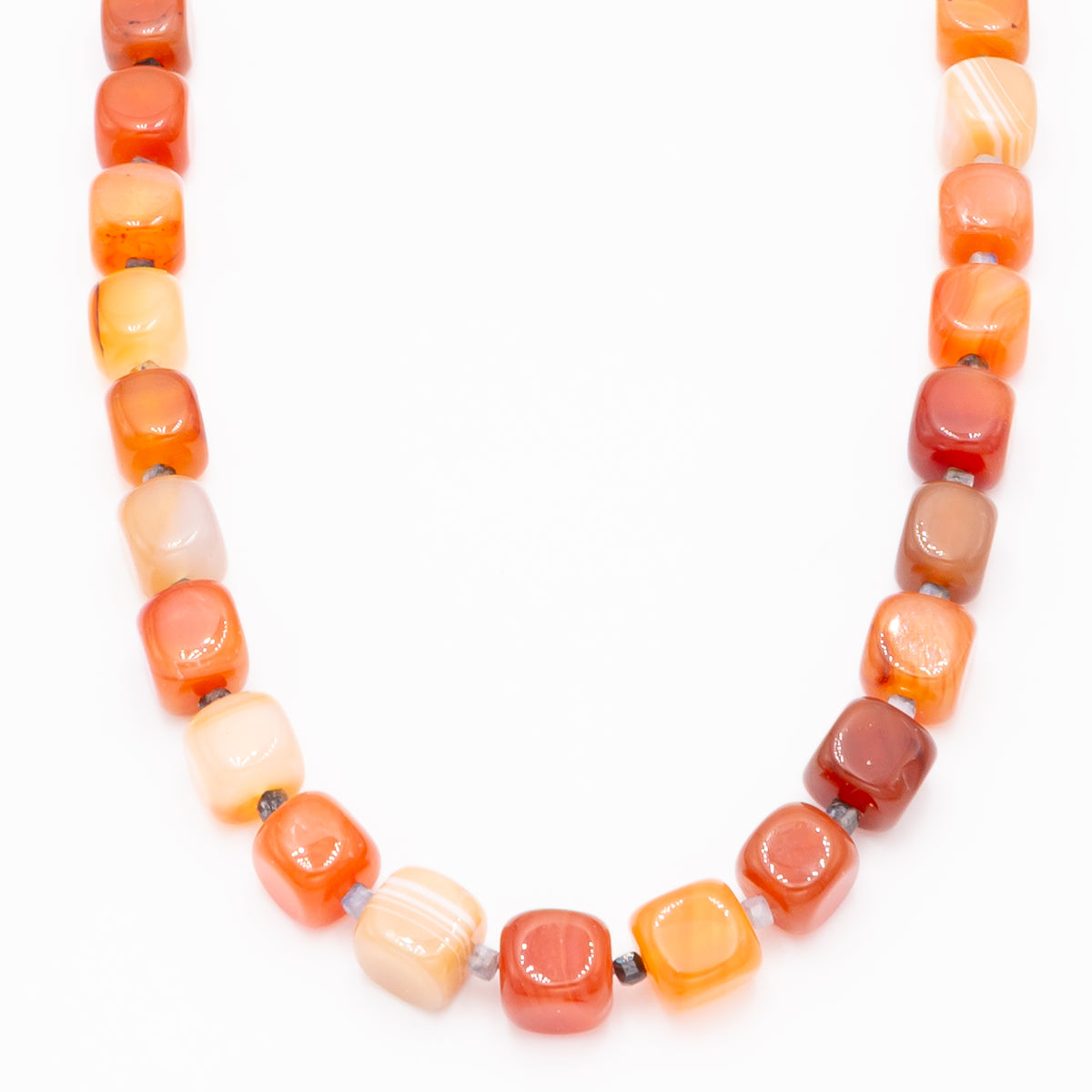 Carnelian Cube Necklace