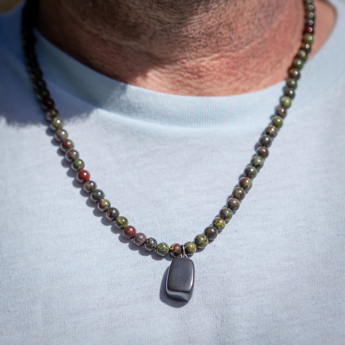 Dragons Blood Hematite Necklace
