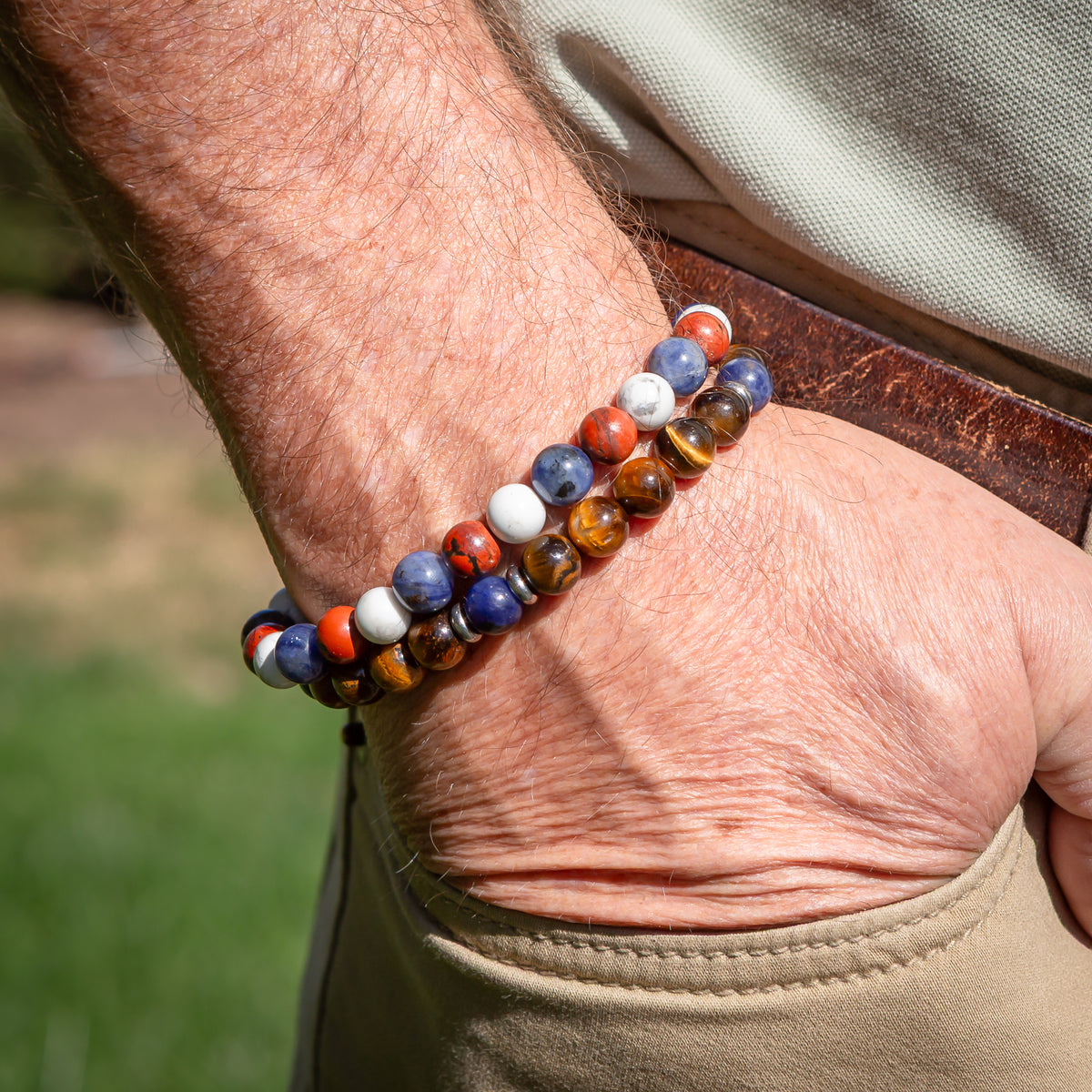 Men's Tiger Eye Sodalite Bracelet