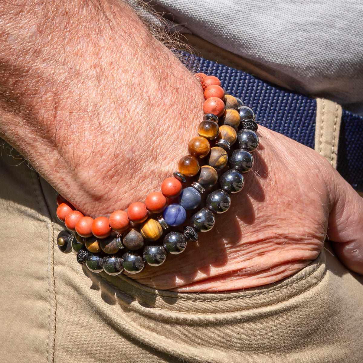 Men's Matte Tiger Eye Sodalite