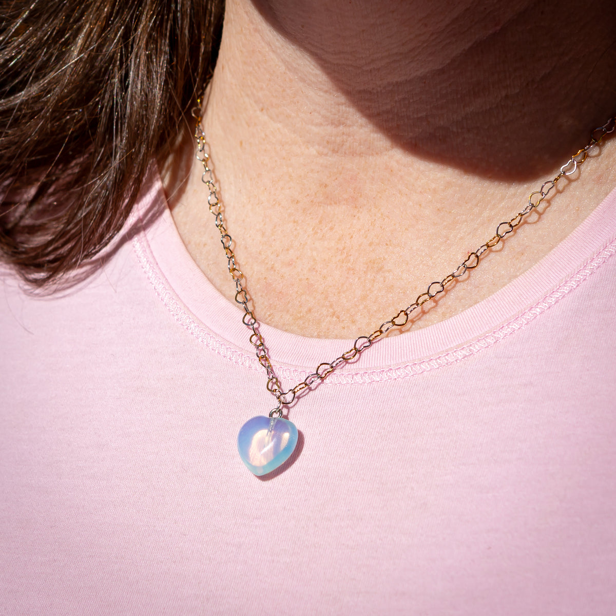 Opalite Heart Necklace