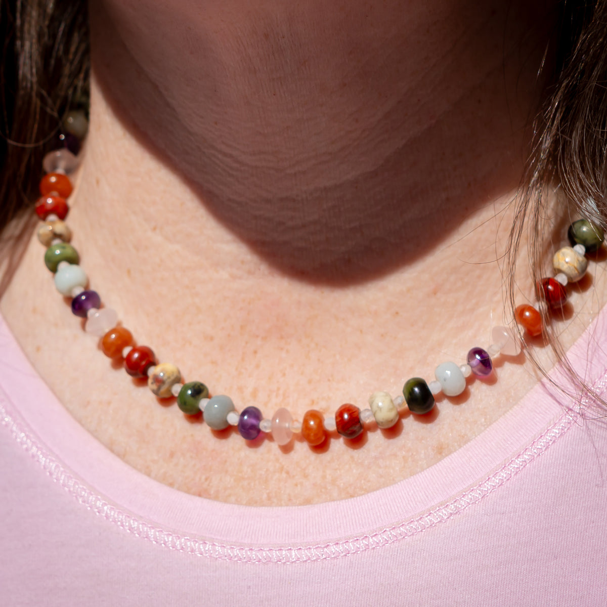 Rainbow Rondelle Necklace