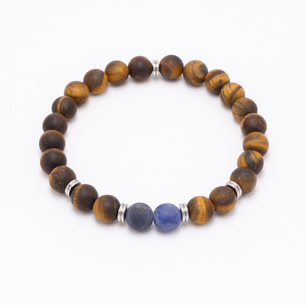 Men's Tiger Eye Sodalite Frosted