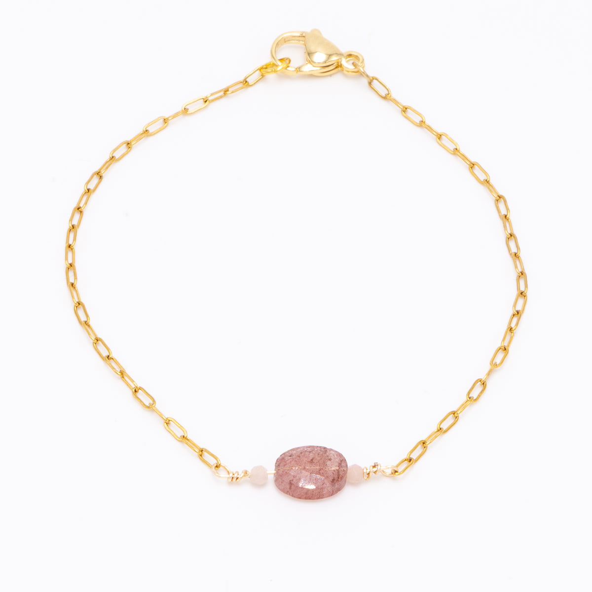 Cherry Rose Quartz Bracelet