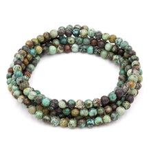 Load image into Gallery viewer, African Turquoise Gemstone Bracelets by Purple Girl Designs. Handmade in Charlotte, North Carolina.