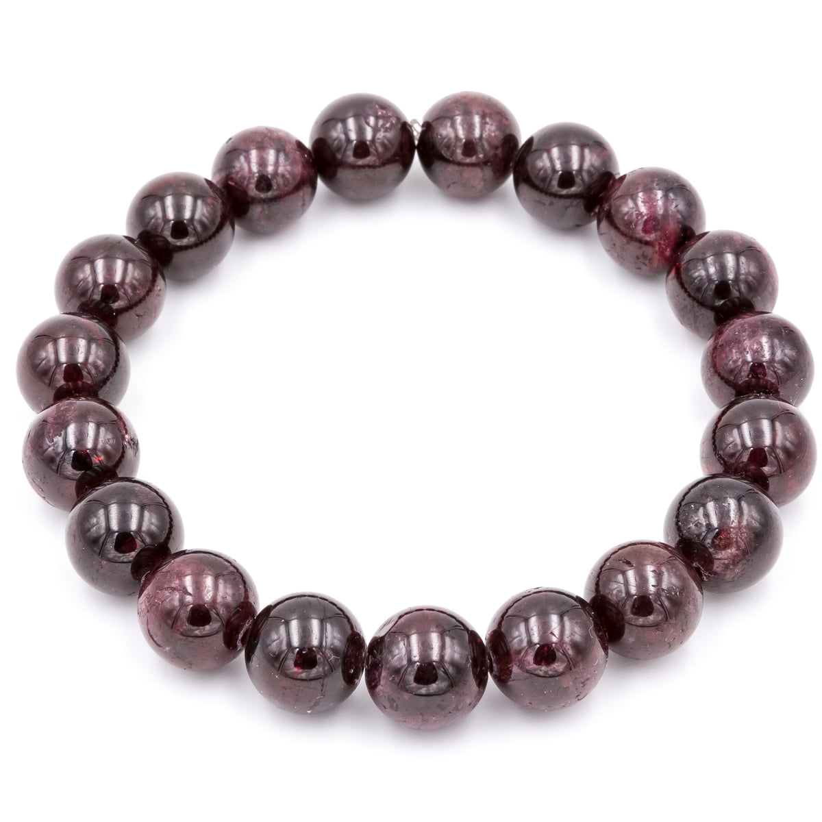 Garnet ManStuff Gemstone Bracelet by Purple Girl Designs. Handmade in Charlotte, North Carolina.