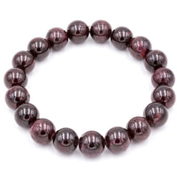 Garnet ManStuff Gemstone Bracelet by Purple Girl Designs. Handmade in Charlotte, North Carolina.