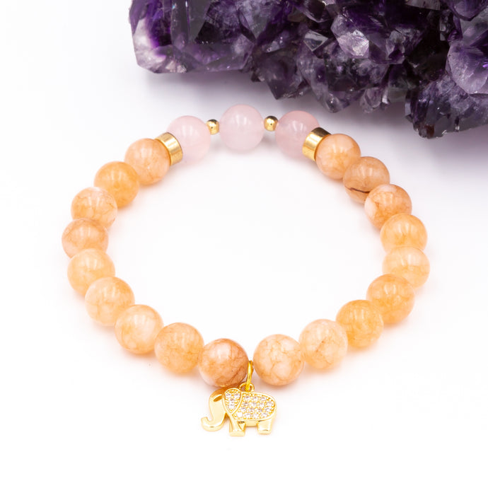 Sunstone Rose Quartz Bracelet