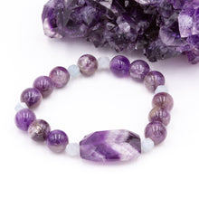Load image into Gallery viewer, Amethyst Blue Lace Agate Bracelet