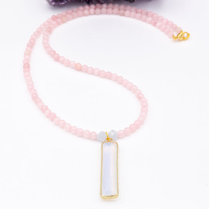 Rose Quartz Opalite Necklace