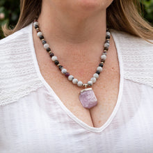 Load image into Gallery viewer, Moonstone Tourmaline Kyanite Necklace